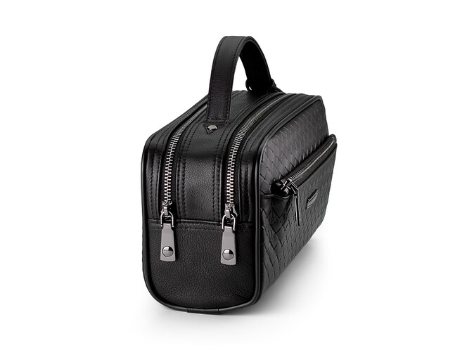 Мужская косметичка - несессер из натуральной кожи LeGRAND collection 7935-144L чёрный, фото , изображение 4