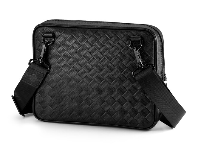 Мужская кожаная сумка формата А5 LeGRAND collection 8435-3 чёрная, фото , изображение 3