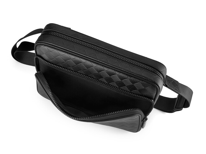 Мужская кожаная сумка формата А5 LeGRAND collection 8435-3 чёрная, фото , изображение 4