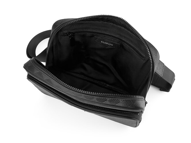 Мужская кожаная сумка формата А5 LeGRAND collection 8435-3 чёрная, фото , изображение 5