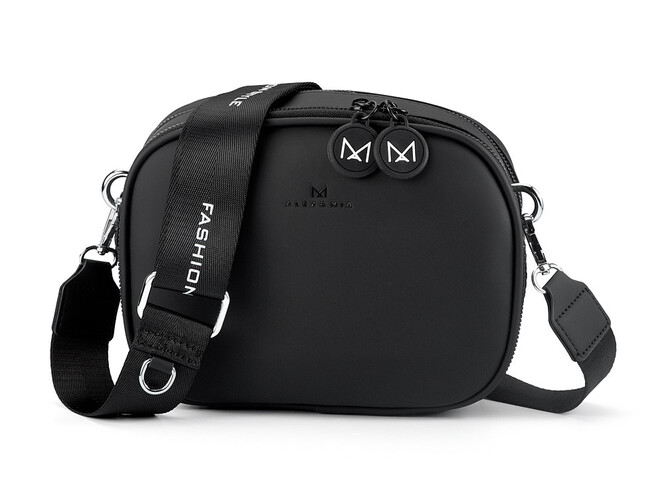 Сумка женская Alex&Mia CD 8877 маленькая через плечо на два отделения 23x18x9 см Черная, фото , изображение 2