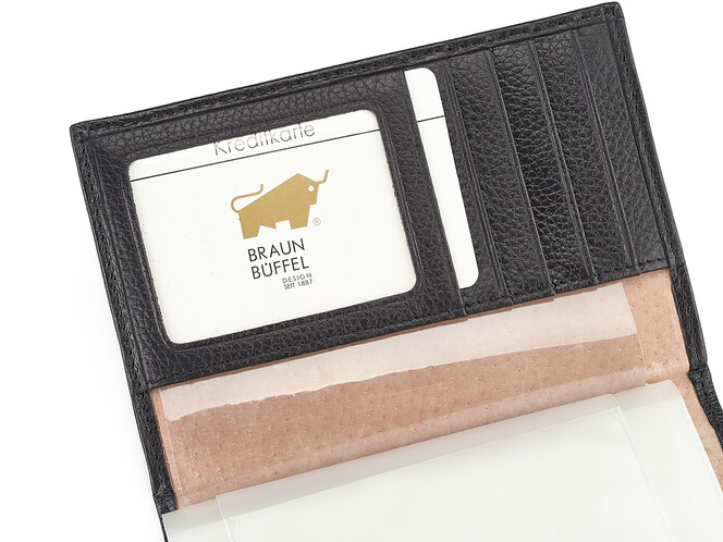 Шкіряна чоловіча обкладинка для документів Braun Buffel 9920 чорна, фото , зображення 7