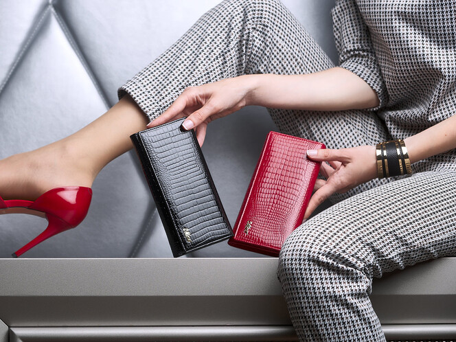 Женский кошелек из натуральной кожи Moro&Jenny 59010 E Red красный, Цвет: Красный, фото , изображение 8