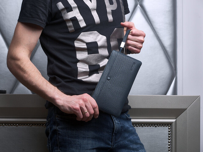 Шкіряний чоловічий клатч LeGRAND collection 0172-8C Blue синій, фото , зображення 10