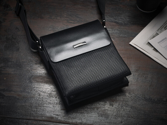 Кожаная мужская сумка LeGRAND collection 319-5 Black чёрная, Цвет: Черный, фото , изображение 11