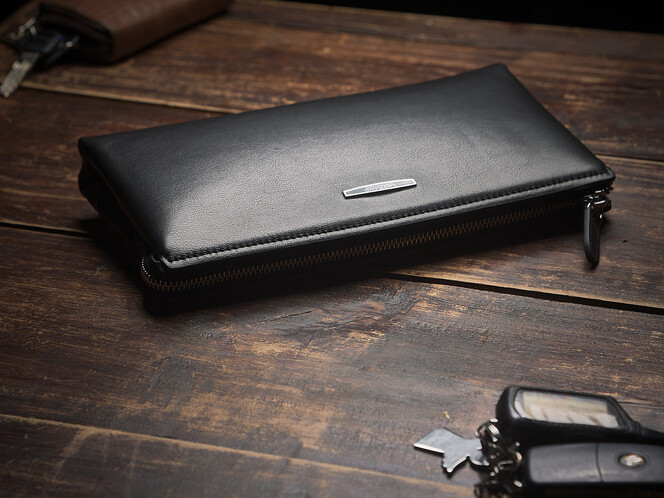 Мужской клатч из натуральной кожи LeGRAND collection 7507-1A чёрный, фото , изображение 6