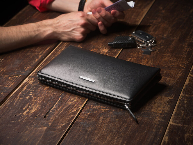 Мужской клатч из натуральной кожи LeGRAND collection 7507-1A чёрный, фото , изображение 7