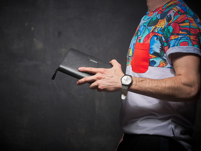 Мужской клатч из натуральной кожи LeGRAND collection 020-1 графит, фото , изображение 6