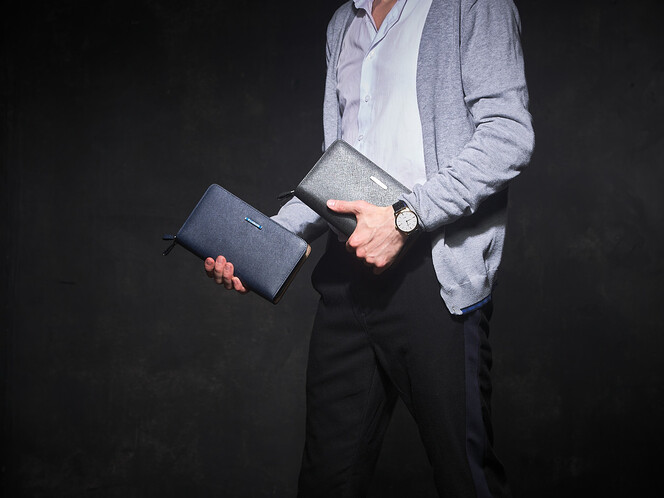 Кожаный мужской клатч из нарезной кожи LeGRAND collection 029-1 Blue синий, Цвет: Синий, фото , изображение 6