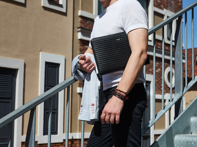 Шкіряна папка LeGRAND collection 7505-1A формату А5 чорна, фото , зображення 9