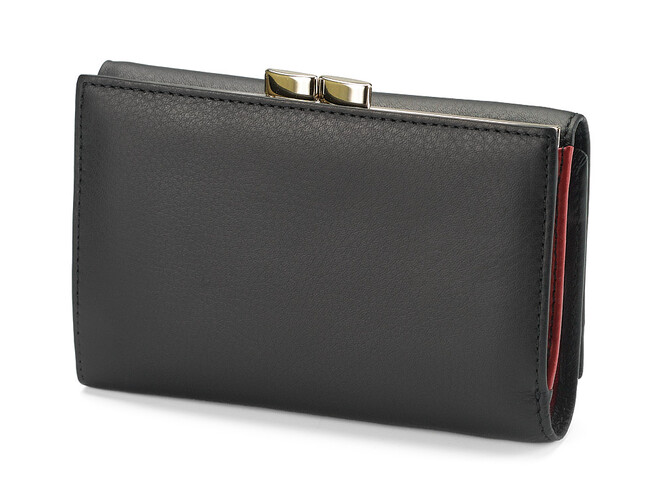 Кожаный женский кошелек Nicole Richie 1515 A чёрный, Цвет: Черный, Тип и  фактура кожи: гладкая, фото , изображение 2