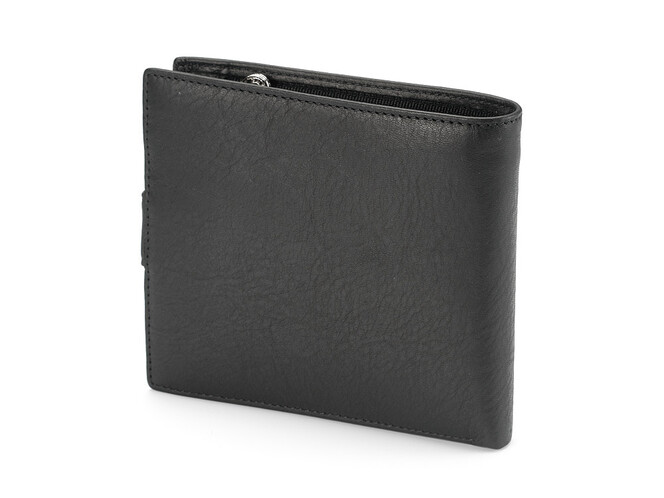 Кожаное мужское портмоне Мont Blanc 3008 чёрный, фото , изображение 2