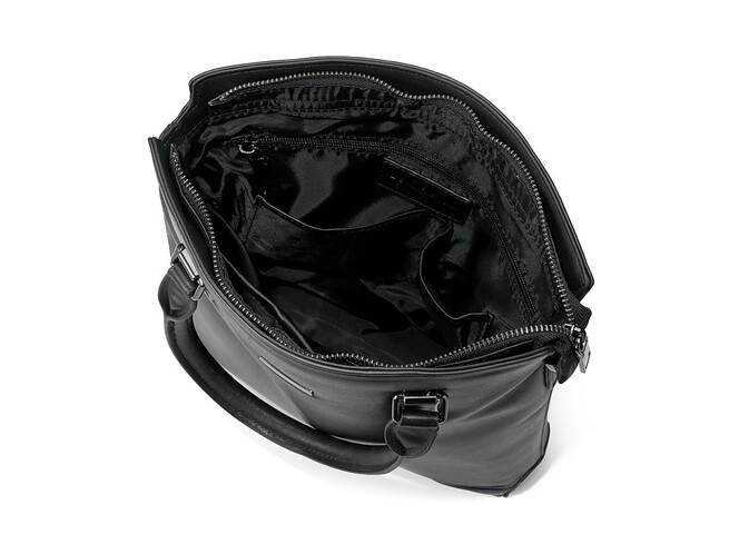 Вертикальна чоловіча сумка з натуральної шкіри LeGRAND collection 1611-2 Black чорна, фото , зображення 6