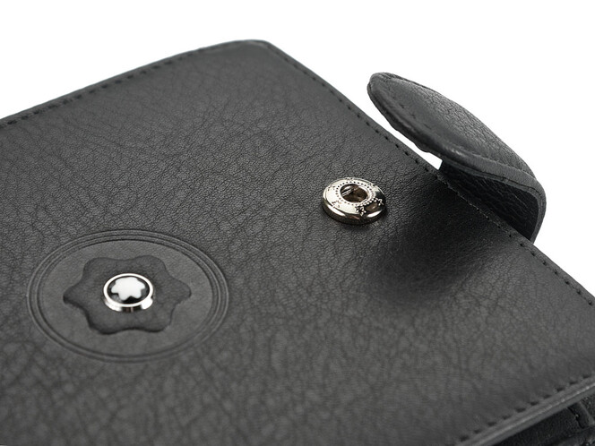 Кожаное мужское портмоне Мont Blanc 3008 чёрный, фото , изображение 7