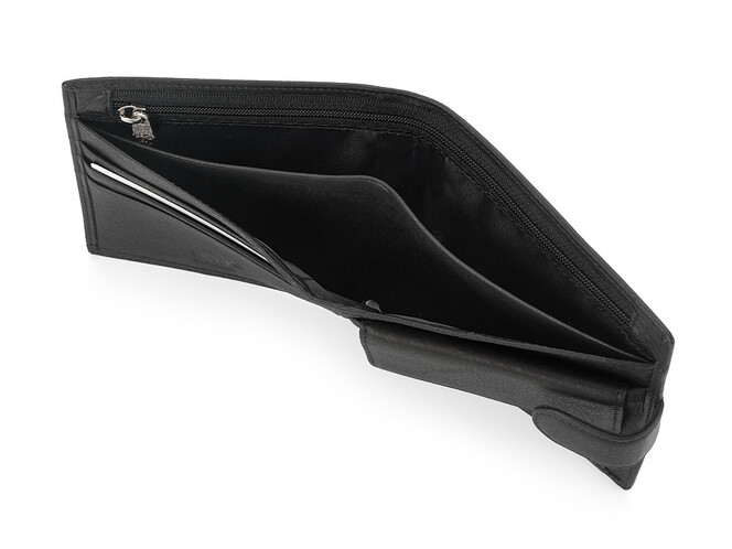 Кожаное мужское портмоне Мont Blanc 3008 чёрный, фото , изображение 3