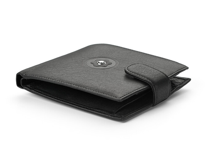 Кожаное мужское портмоне Мont Blanc 3008 чёрный, фото , изображение 6