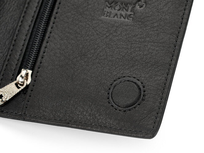 Мужское портмоне из натуральной кожи Мont Blanc 3014 чёрный, фото , изображение 6