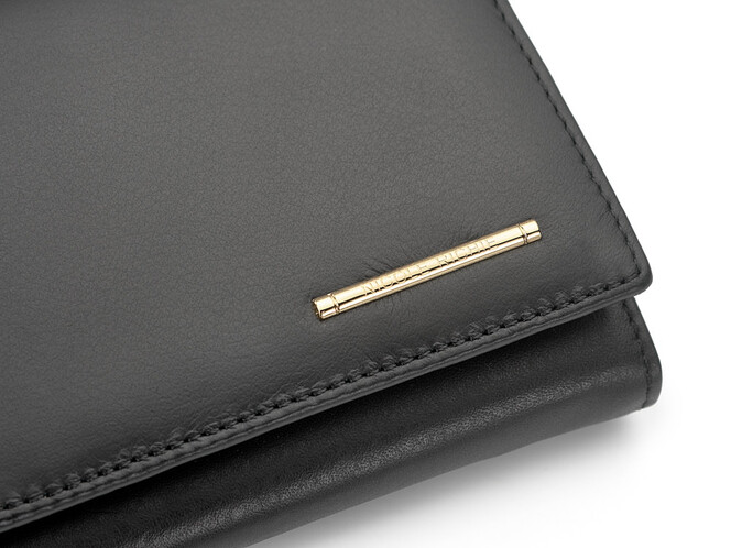 Женский кошелёк из натуральной кожи Nicole Richie 1511 A чёрный, Цвет: Черный, Тип и  фактура кожи: гладкая, фото , изображение 8