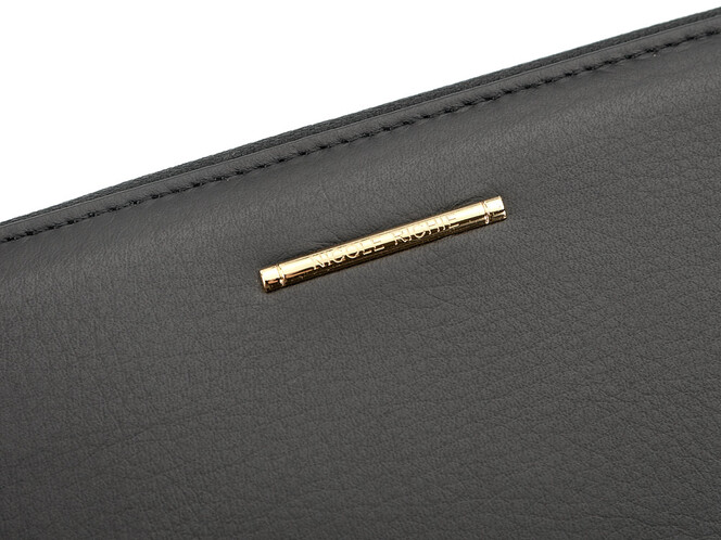 Женский кошелек - клатч из натуральной кожи Nicole Richie 1512 A чёрный, Цвет: Черный, Тип и  фактура кожи: гладкая, фото , изображение 6