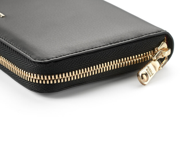 Женский кошелек - клатч из натуральной кожи Nicole Richie 1512 A чёрный, Цвет: Черный, Тип и  фактура кожи: гладкая, фото , изображение 5