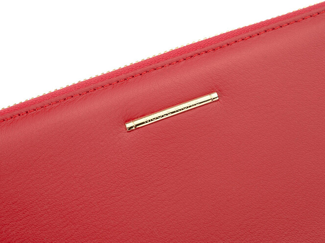Женский кошелек - клатч из натуральной кожи Nicole Richie 1512 E красный, Цвет: Красный, Тип и  фактура кожи: гладкая, фото , изображение 5