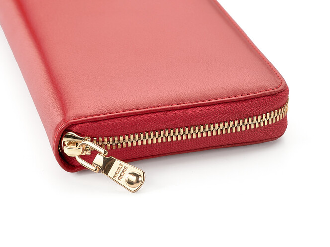 Женский кошелек - клатч из натуральной кожи Nicole Richie 1512 E красный, Цвет: Красный, Тип и  фактура кожи: гладкая, фото , изображение 4