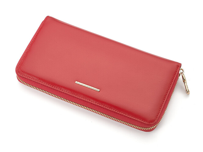 Женский кошелек - клатч из натуральной кожи Nicole Richie 1512 E красный, Цвет: Красный, Тип и  фактура кожи: гладкая, фото , изображение 6