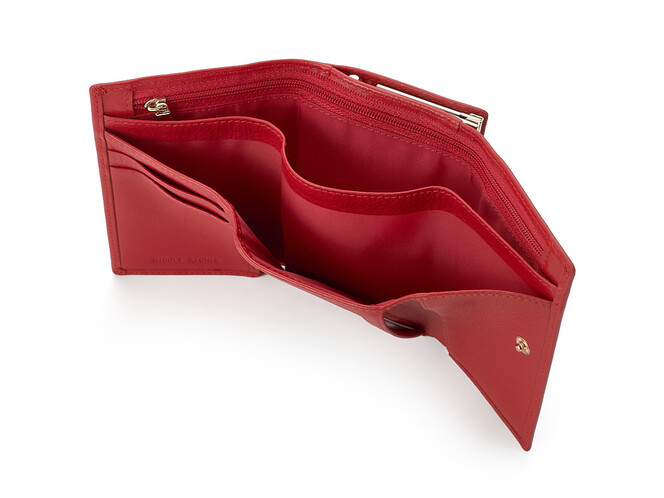 Кожаный женский кошелек Nicole Richie 1515 E красный, Цвет: Красный, Тип и  фактура кожи: гладкая, фото , изображение 4