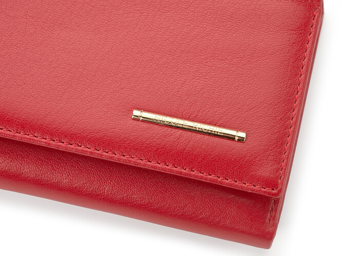 Кожаный женский кошелек Nicole Richie 1515 E красный, Цвет: Красный, Тип и  фактура кожи: гладкая, фото , изображение 7