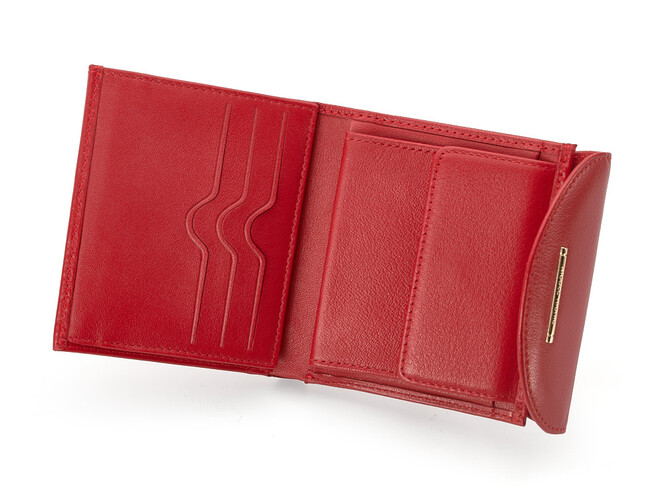 Женский кошелек из натуральной кожи Nicole Richie 1513 E красный, Цвет: Красный, Тип и  фактура кожи: гладкая, фото , изображение 4