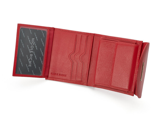 Женский кошелек из натуральной кожи Nicole Richie 1513 E красный, Цвет: Красный, Тип и  фактура кожи: гладкая, фото , изображение 5