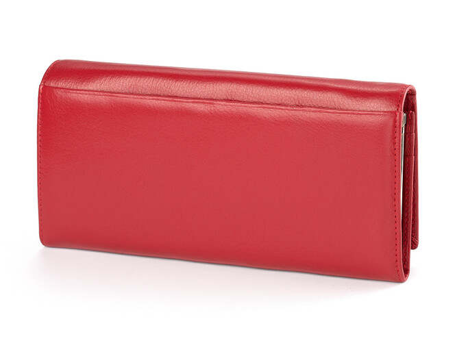 Элегантный женский кошелёк из натуральной кожи Moro&Jenny 6111 E красный, Цвет: Красный, Тип и  фактура кожи: гладкая, фото , изображение 2