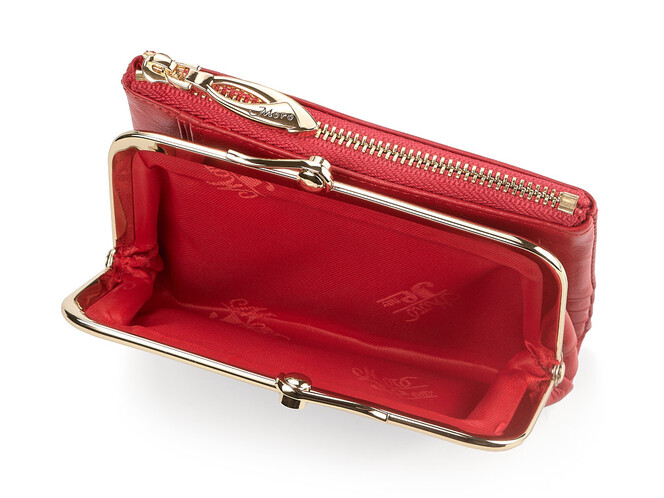 Модний жіночий шкіряний гаманець Moro&Jenny 6116 E червоний, Колір: Червоний, Тип і фактура шкіри: зерниста, фото , зображення 4