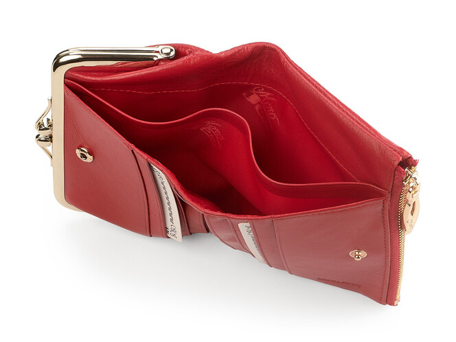 Модний жіночий шкіряний гаманець Moro&Jenny 6116 E червоний, Колір: Червоний, Тип і фактура шкіри: зерниста, фото , зображення 5