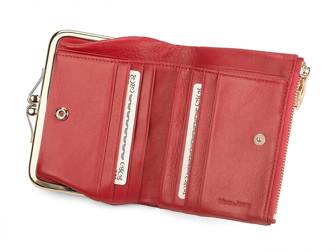 Модний жіночий шкіряний гаманець Moro&Jenny 6116 E червоний, Колір: Червоний, Тип і фактура шкіри: зерниста, фото , зображення 6