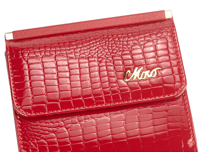 Компактный женский кошелёк из натуральной кожи Moro&Jenny 59058 E Red красный, Цвет: Красный, фото , изображение 3