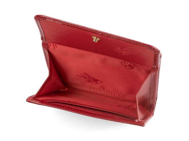 Компактный женский кошелёк из натуральной кожи Moro&Jenny 59058 E Red красный, Цвет: Красный, фото , изображение 4