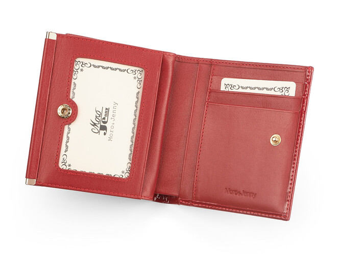 Компактный женский кошелёк из натуральной кожи Moro&Jenny 59058 E Red красный, Цвет: Красный, фото , изображение 6