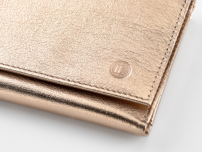 Жіночий гаманець з натуральної шкіри LeGRAND collection V21 G золотистий, фото , зображення 9