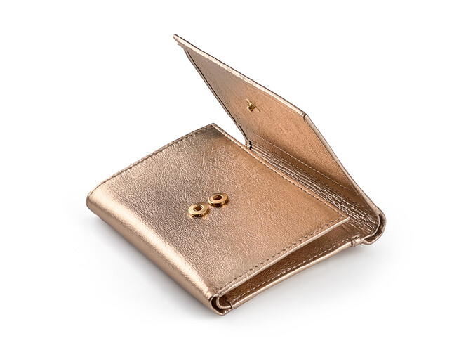 Жіночий гаманець з натуральної шкіри LeGRAND collection V21 G золотистий, фото , зображення 3