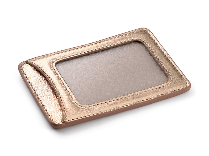 Жіночий картхолдер з натуральної шкіри LeGRAND collection V22 G золотистий, фото , зображення 4