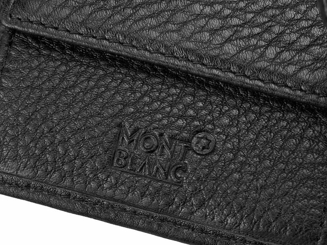 Кожаное мужское портмоне Мont Blanc 3008 чёрный, фото , изображение 8
