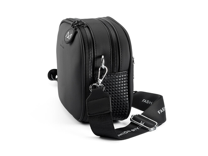 Сумка женская Alex&Mia CD 8877 маленькая через плечо на два отделения 23x18x9 см Черная, фото , изображение 9