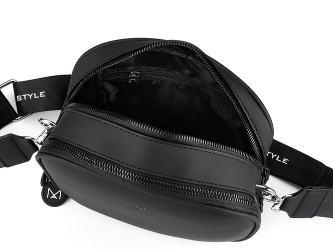 Сумка женская Alex&Mia CD 8877 маленькая через плечо на два отделения 23x18x9 см Черная, фото , изображение 12