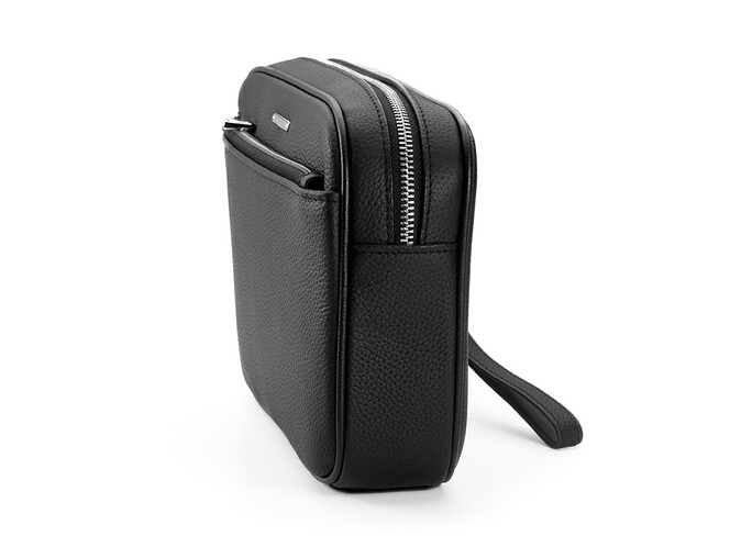 Мужская сумка - клатч из натуральной кожи LeGRAND collection 60123-7 чёрная, фото , изображение 4