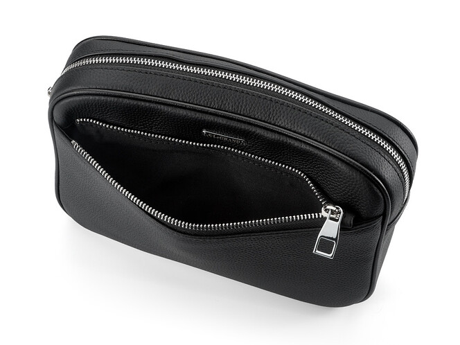 Мужская сумка - клатч из натуральной кожи LeGRAND collection 60123-7 чёрная, фото , изображение 5