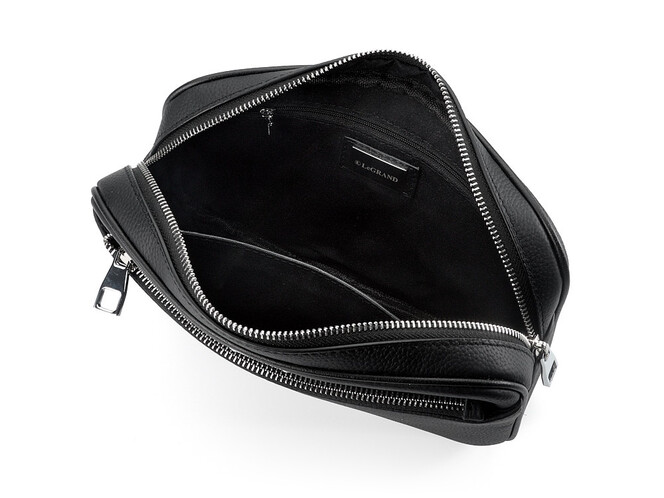 Мужская сумка - клатч из натуральной кожи LeGRAND collection 60123-7 чёрная, фото , изображение 6