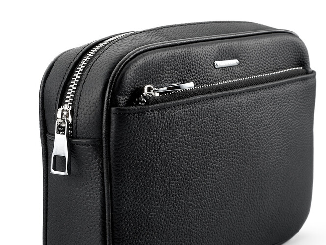 Мужская сумка - клатч из натуральной кожи LeGRAND collection 60123-7 чёрная, фото , изображение 8