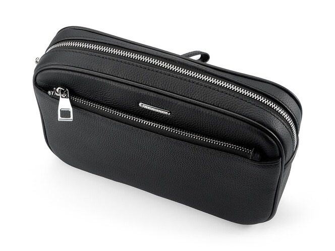 Мужская сумка - клатч из натуральной кожи LeGRAND collection 60123-7 чёрная, фото , изображение 9