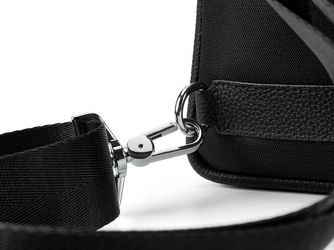 Сумка – слінг із натуральної шкіри LeGRAND collection 338 чорна, фото , зображення 7